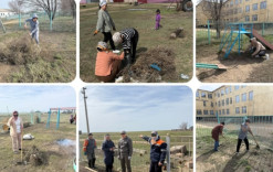 Атасу ЖББ мектебінің ұжымы 12.04.2025 жылғы сенбіліктен. “Бірге жұмыс істеп, бірге тазалық орнаттық! Сенбілік – тек тазалық емес, бірлік пен көңілді сәттер!” #жаңаарқабілімбөлімі #ұлытауоблысыныңбілімбасқармасы #сенбіліккеатсалысайық